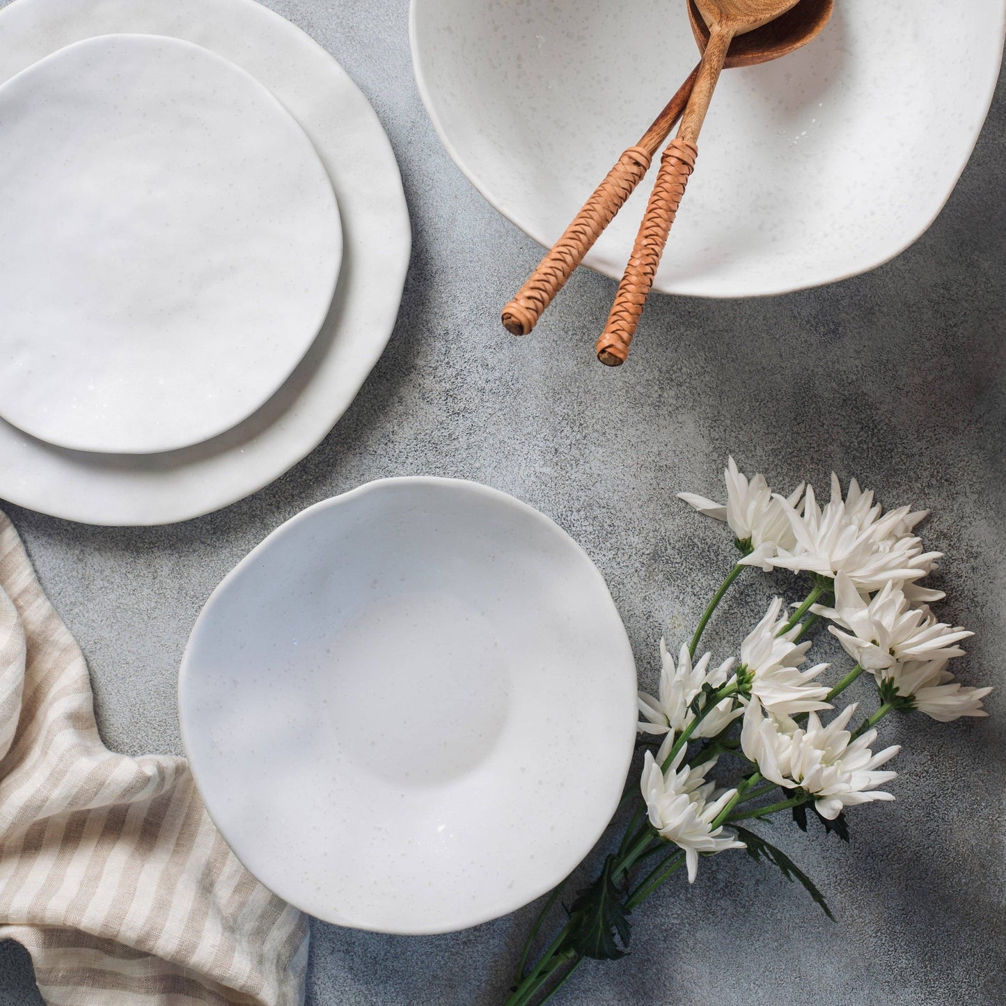 Nature Shape White Bowl 15cm