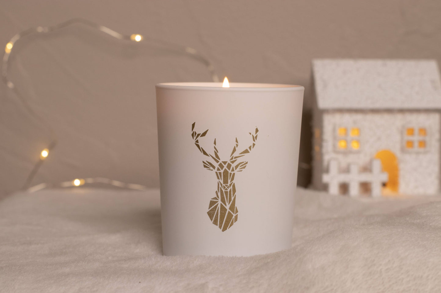 COTTON FLOWER CANDLE - WHITE DEER