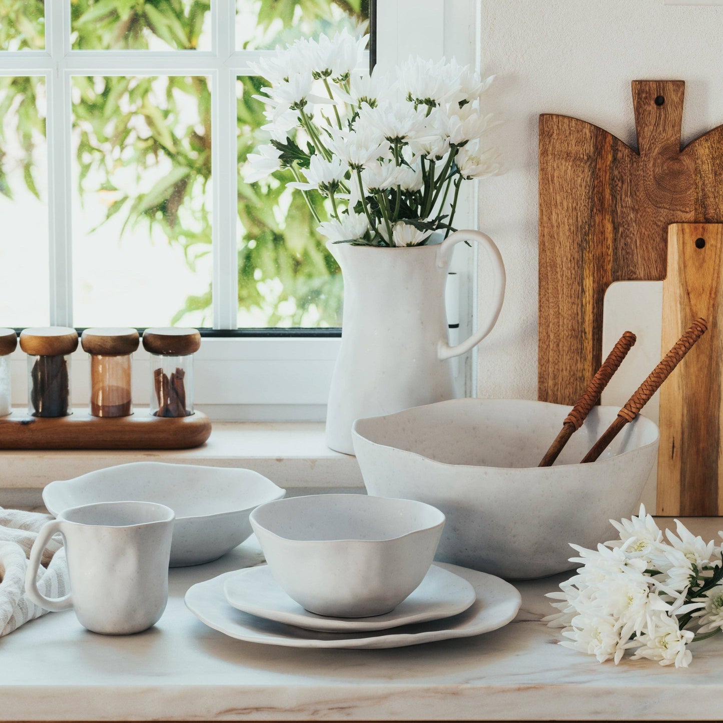 Nature Shape White Bowl 15cm