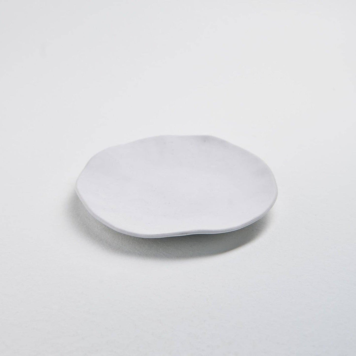 Nature Shape White Bread Plate 16cm