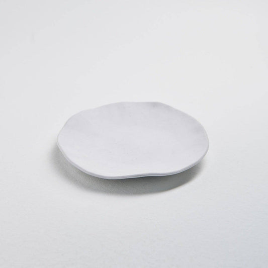 NATURE SHAPE WHITE BREAD PLATE 16cm