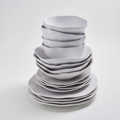 Nature Shape White Bread Plate 16cm
