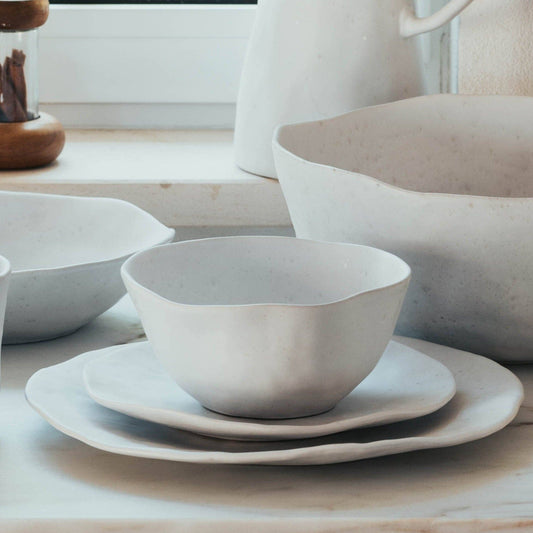 NATURE SHAPE WHITE BOWL 15cm