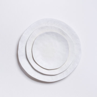 Nature Shape White Bread Plate 16cm
