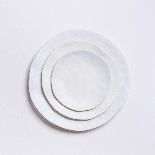 Nature Shape White Bread Plate 16cm