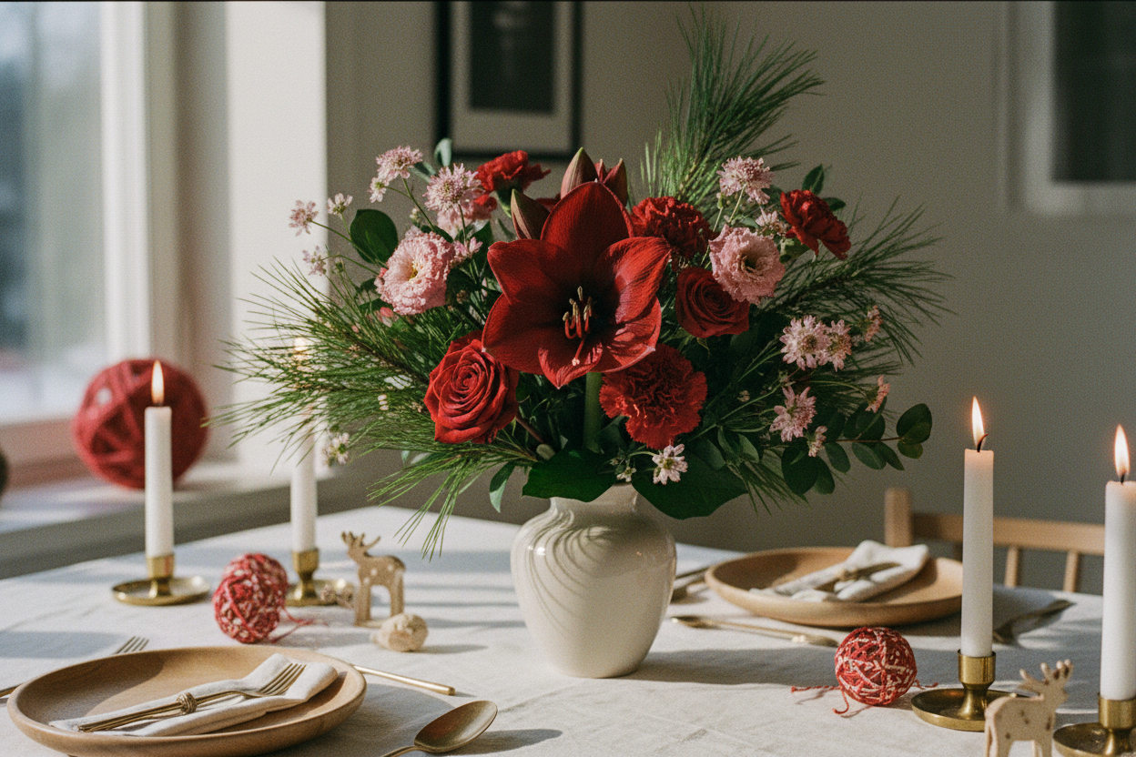 Finnish Christmas table with Joulu kimppu inspired by product image